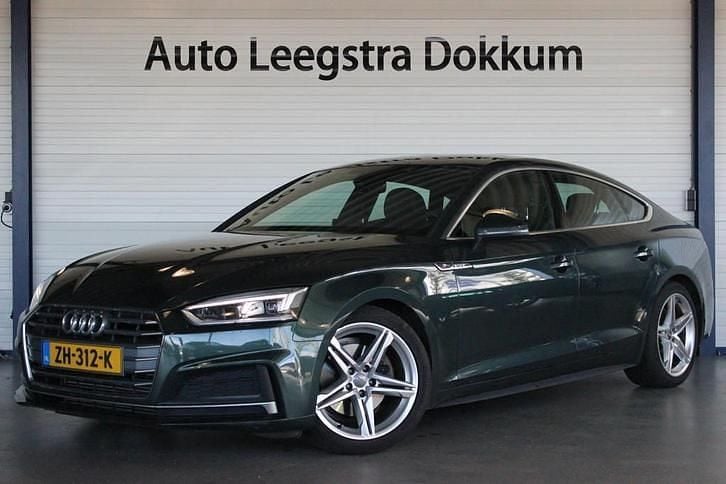 Groen (metallic) Gebruikt 2019 Audi A5 Sportback S-Line Hatchback | € 22.750 (Super prijs) - Afbeelding 1/4