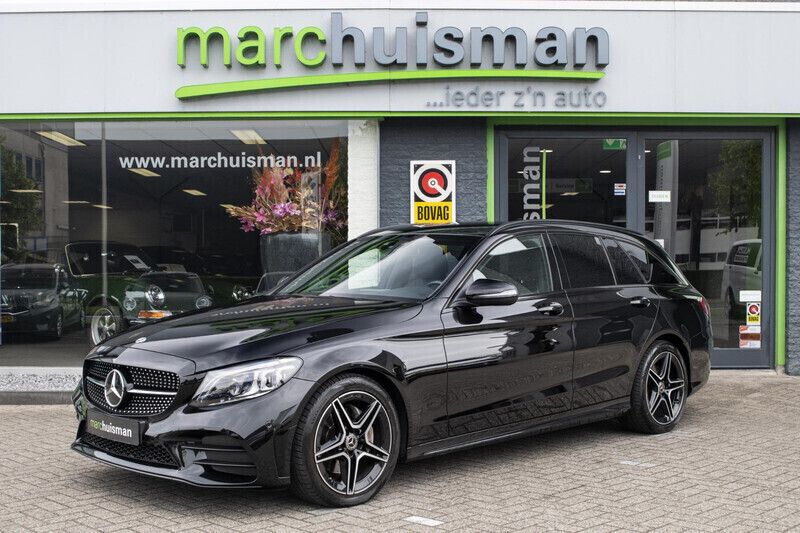 Zwart Gebruikt 2019 Mercedes C180 AMG Stationwagen | € 28.245 - Afbeelding 1/4