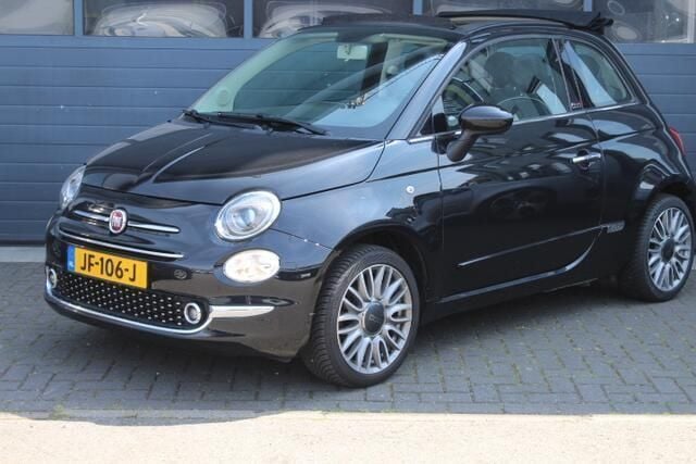 Zwart Gebruikt 2016 Fiat 500C Lounge Cabriolet | € 6.449 (Eerlijke prijs) - Afbeelding 1/4