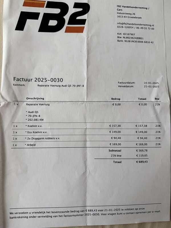 Zwart Occasion 2009 Audi Q5 SUV | € 8.500 (Goede deal) - Afbeelding 1/4