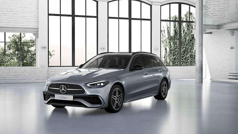 Grijs, metallic lak Nieuw 2024 Mercedes C300e Business Stationwagen | € 61.450 (Super prijs) - Afbeelding 1/4