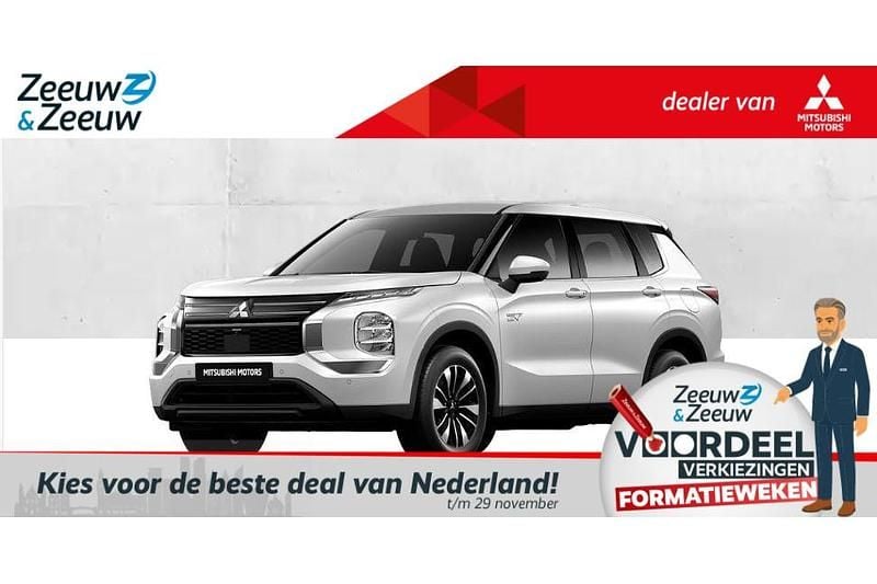 Wit Nieuw 2025 Mitsubishi Outlander P-HEV SUV | € 48.500 (Super prijs) - Afbeelding 1/4