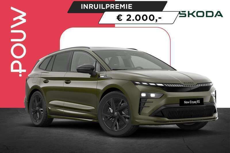 Groen Nieuw 2025 Skoda Enyaq iV RS SUV | € 61.125 - Afbeelding 1/4