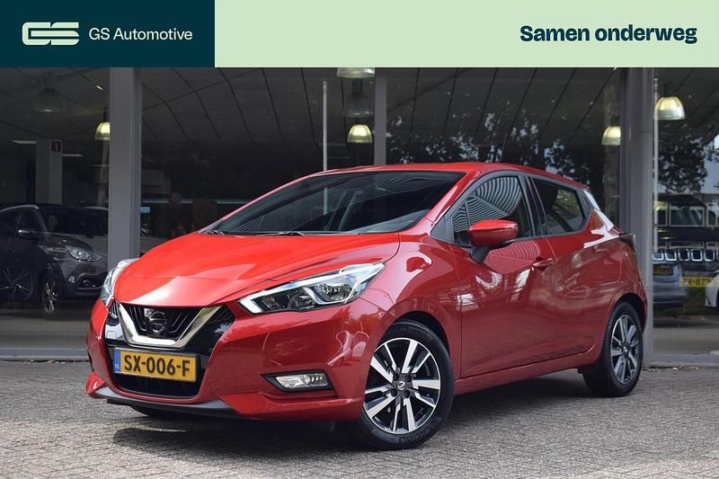 Rood Occasion 2018 Nissan Micra N-Connecta Hatchback | € 12.698 (Eerlijke prijs) - Afbeelding 1/4
