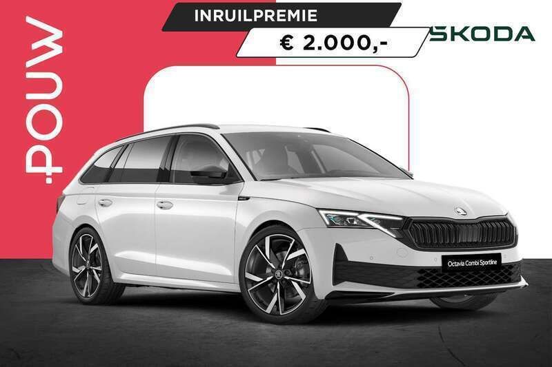 Wit Nieuw 2025 Skoda Octavia SportLine Stationwagen | € 47.300 (Eerlijke prijs) - Afbeelding 1/4
