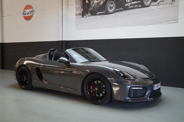 Grijsagate grey metallic Occasion 2016 Porsche Boxster Spyder Cabriolet | € 99.900 - Afbeelding 1/4