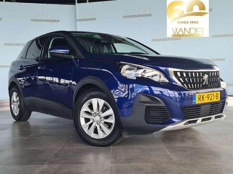 Blauw Gebruikt 2017 Peugeot 3008 Access MPV | € 14.900 (Goede deal) - Afbeelding 1/4