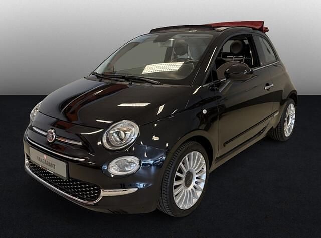 Zwart Gebruikt 2018 Fiat 500 Lounge Cabriolet | € 12.950 (Iets duurder) - Afbeelding 1/4