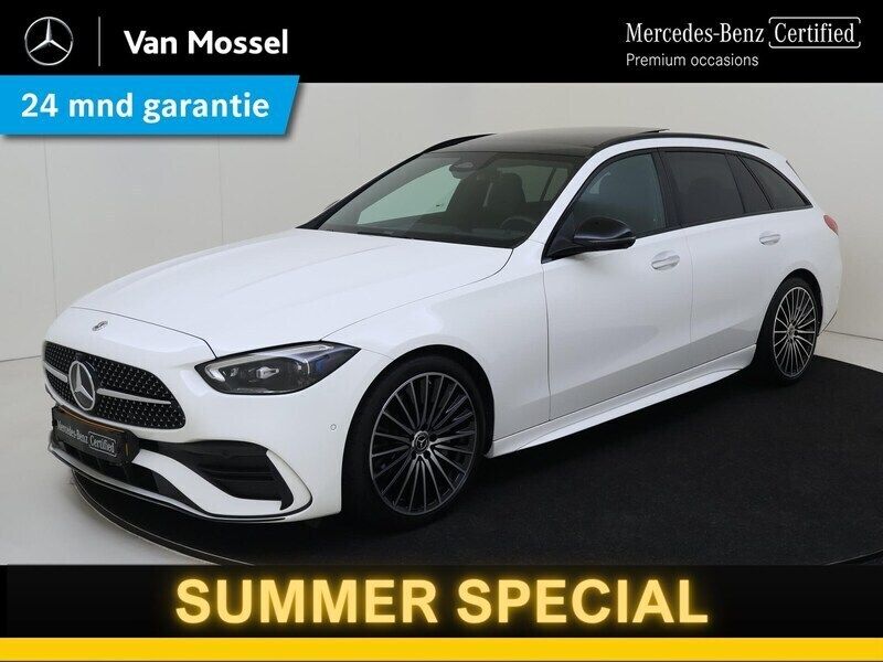 Wit Gebruikt 2022 Mercedes C180 AMG line Stationwagen | € 48.945 - Afbeelding 1/4