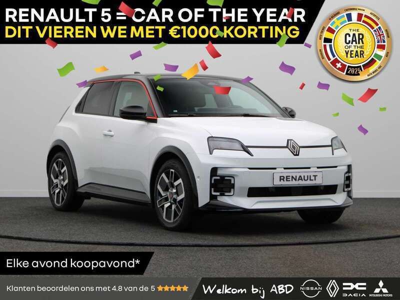 Wit Nieuw 2025 Renault R5 Iconic Hatchback | € 35.495 (Eerlijke prijs) - Afbeelding 1/3