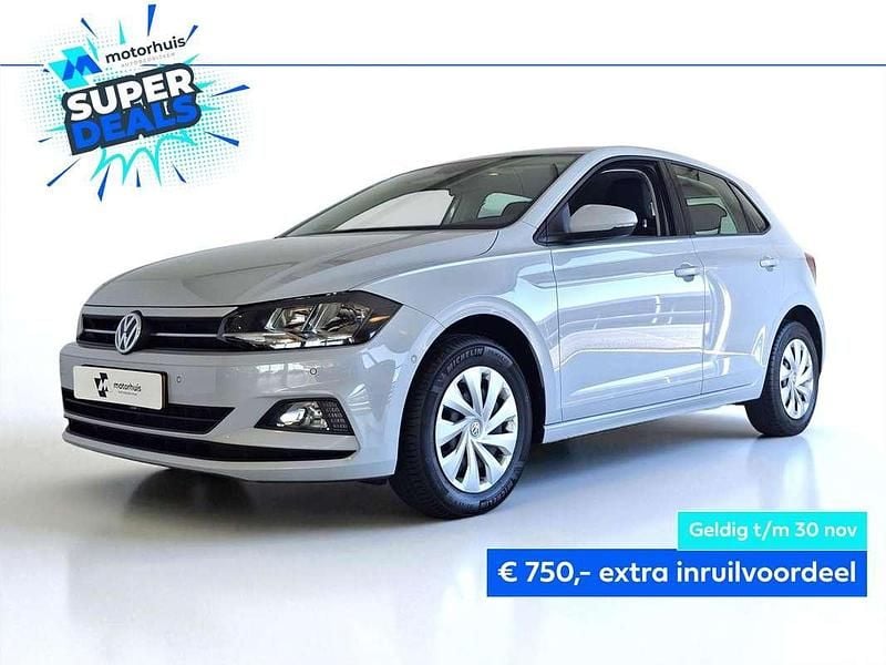 Wit, metallic lak Gebruikt 2021 VW Polo Comfortline Hatchback | € 14.945 (Goede deal) - Afbeelding 1/4