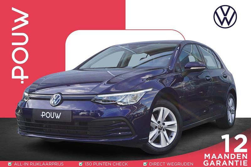 Blauw Gebruikt 2023 VW Golf VIII Life Hatchback | € 22.350 (Eerlijke prijs) - Afbeelding 1/4