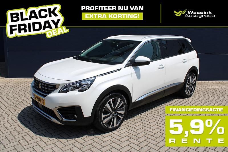Wit Gebruikt 2021 Peugeot 5008 Allure SUV | € 20.999 (Super prijs) - Afbeelding 1/3