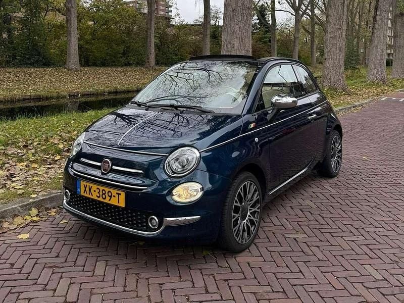 Blauw Gebruikt 2019 Fiat 500C Collezione Cabriolet | € 11.750 (Eerlijke prijs) - Afbeelding 1/4