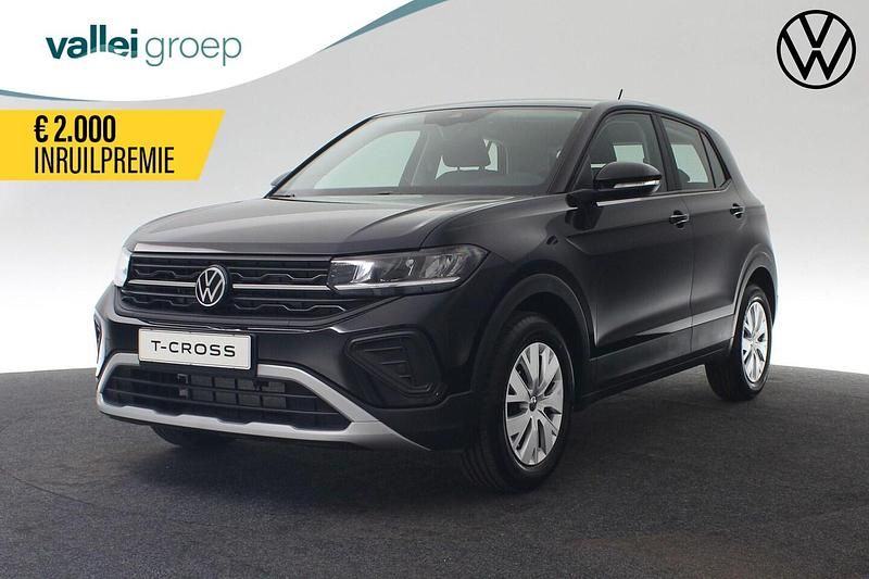 Zwart Nieuw 2025 VW T-Cross Edition SUV | € 28.199 (Super prijs) - Afbeelding 1/4