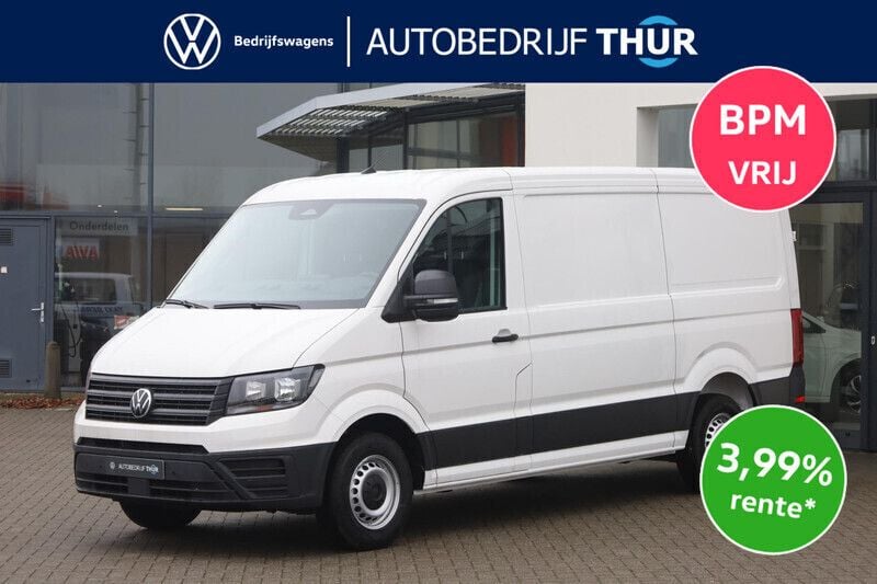 Wit Nieuw 2024 VW Crafter Trendline Van | € 36.950 (Super prijs) - Afbeelding 1/4