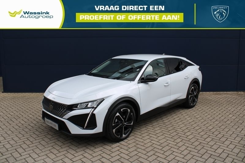 Blanc okenite (wit metallic) Nieuw 2025 Peugeot 408 Allure Sedan | € 42.735 (Eerlijke prijs) - Afbeelding 1/4