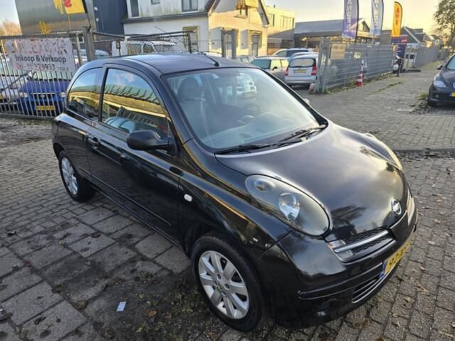 Zwart Occasion 2007 Nissan Micra Pure Hatchback | € 1.750 (Eerlijke prijs) - Afbeelding 1/4