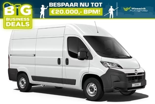 Wit Nieuw 2024 Opel Movano S Van | € 32.999 - Afbeelding 1/4