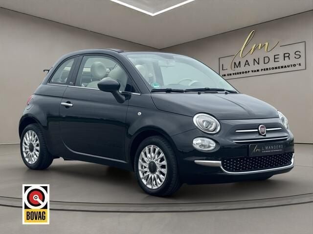 Zwart Gebruikt 2018 Fiat 500C Lounge Cabriolet | € 11.995 (Eerlijke prijs) - Afbeelding 1/4