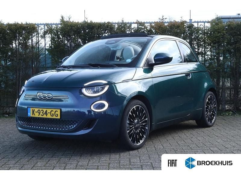 Groen Gebruikt 2020 Fiat 500e La Prima Cabriolet | € 17.900 (Goede deal) - Afbeelding 1/4