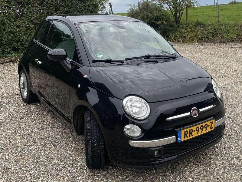 Zwart Gebruikt 2013 Fiat 500 Lounge Hatchback | € 4.995 (Goede deal) - Afbeelding 1/4