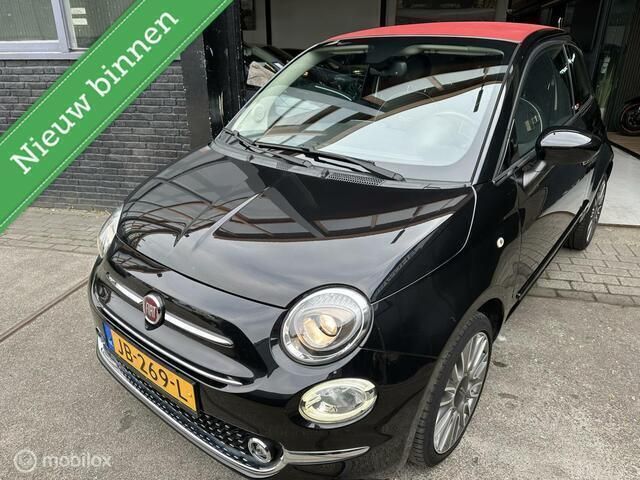 Zwart Gebruikt 2016 Fiat 500 Lounge Cabriolet | € 9.450 (Goede deal) - Afbeelding 1/4