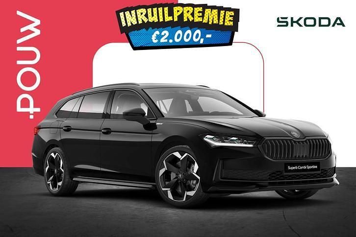 Zwart Nieuw 2025 Skoda Superb Business Line Stationwagen | € 55.250 (Eerlijke prijs) - Afbeelding 1/4