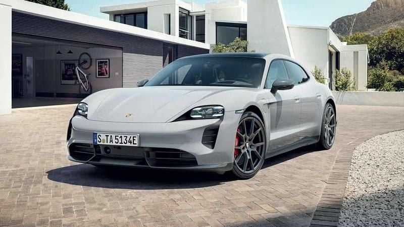 Occasion Porsche Taycan Sport Turismo 439 kW (598 PK) 2023 Grijs Stationwagen