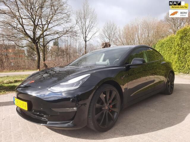 Zwart Gebruikt 2019 Tesla Model 3 Performance Sedan | € 19.999 (Eerlijke prijs) - Afbeelding 1/4