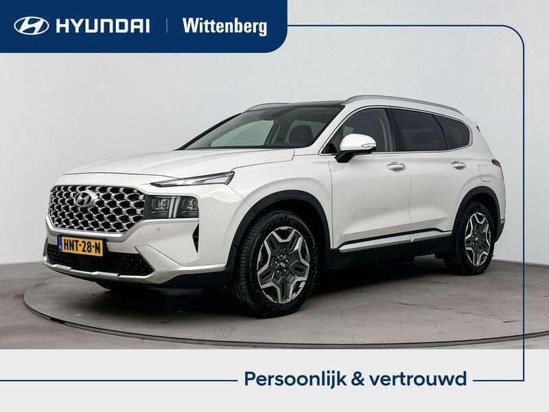 Wit Gebruikt 2021 Hyundai Santa Fe Premium SUV | € 36.900 (Eerlijke prijs) - Afbeelding 1/3
