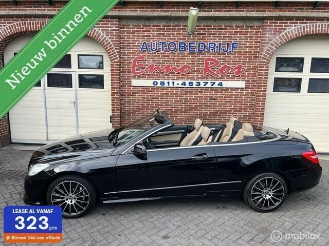 Zwart Occasion 2013 Mercedes E200 Avantgarde Cabriolet | € 19.950 (Duur) - Afbeelding 1/4