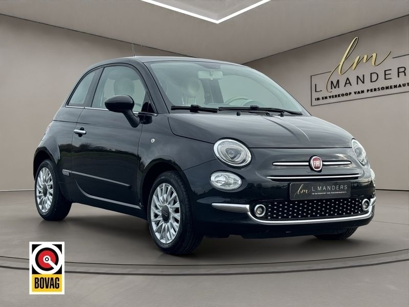 Zwart Gebruikt 2017 Fiat 500 Lounge Hatchback | € 10.690 (Iets duurder) - Afbeelding 1/4