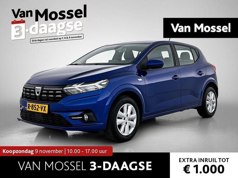 Blauw Gebruikt 2022 Dacia Sandero Comfort Hatchback | € 13.400 (Super prijs) - Afbeelding 1/4
