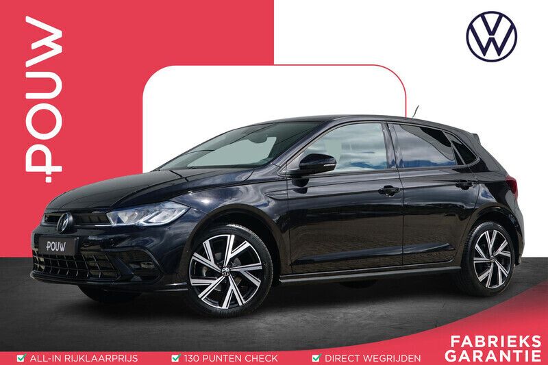 Zwart Gebruikt 2023 VW Polo R-line Hatchback | € 23.900 (Iets duurder) - Afbeelding 1/4