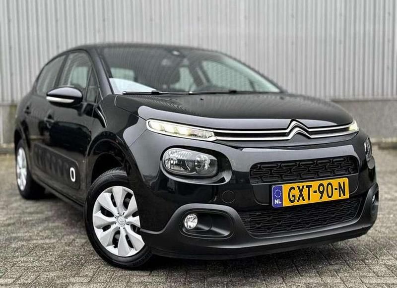 Zwart Gebruikt 2018 Citroën C3 Feel Hatchback | € 8.500 (Goede deal) - Afbeelding 1/4