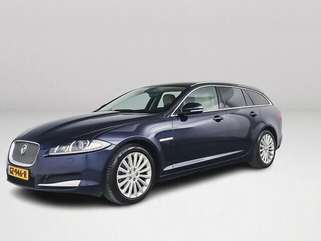 Blauw Gebruikt 2015 Jaguar XF Sportbrake S Stationwagen | € 10.900 - Afbeelding 1/4