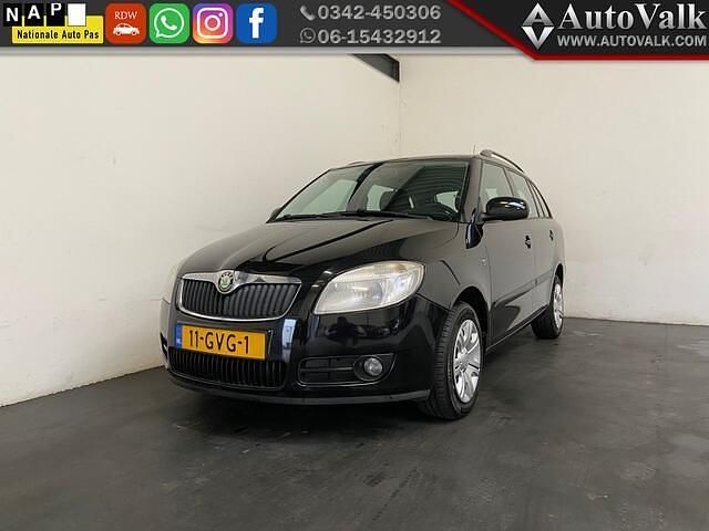 Zwart Occasion 2008 Skoda Fabia Ambiente Stationwagen | € 2.249 (Eerlijke prijs) - Afbeelding 1/4