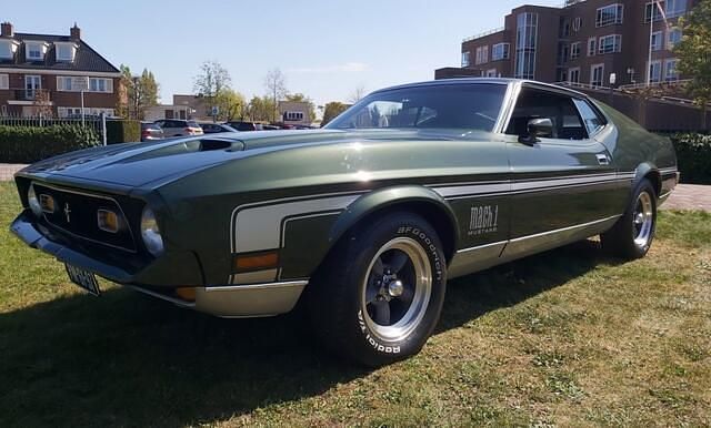 Groen Gebruikt 1971 Ford Mustang Mach 1 Coupé | € 33.950 - Afbeelding 1/4