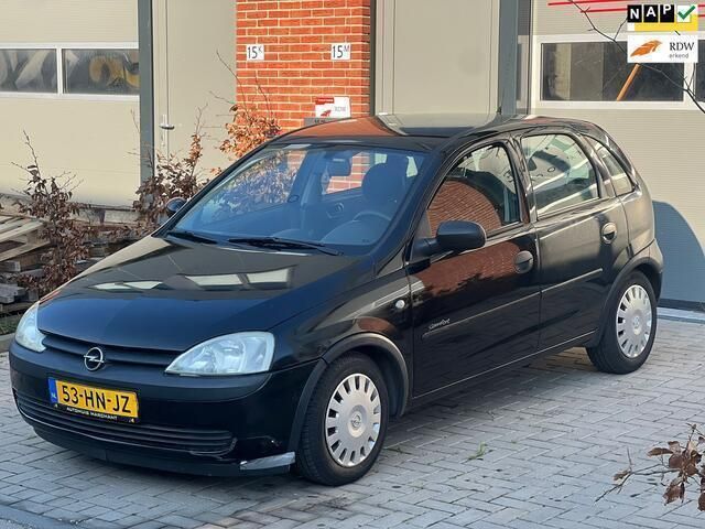 Zwart Gebruikt 2001 Opel Corsa Comfort Hatchback | € 1.250 (Eerlijke prijs) - Afbeelding 1/4