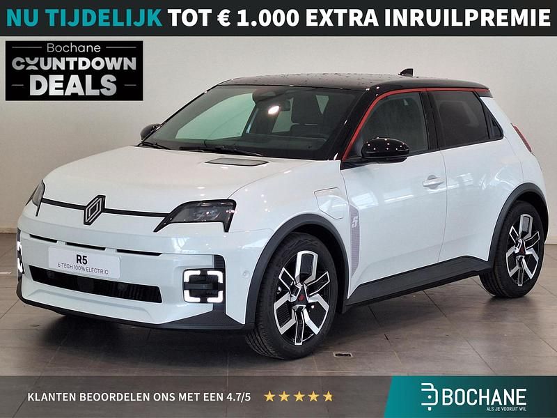 Blanc nacré/noir etoile (xui) Nieuw 2025 Renault R5 Techno Hatchback | € 31.245 (Eerlijke prijs) - Afbeelding 1/4