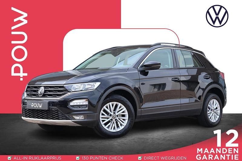 Zwart Gebruikt 2021 VW T-Roc Style SUV | € 20.950 (Eerlijke prijs) - Afbeelding 1/4