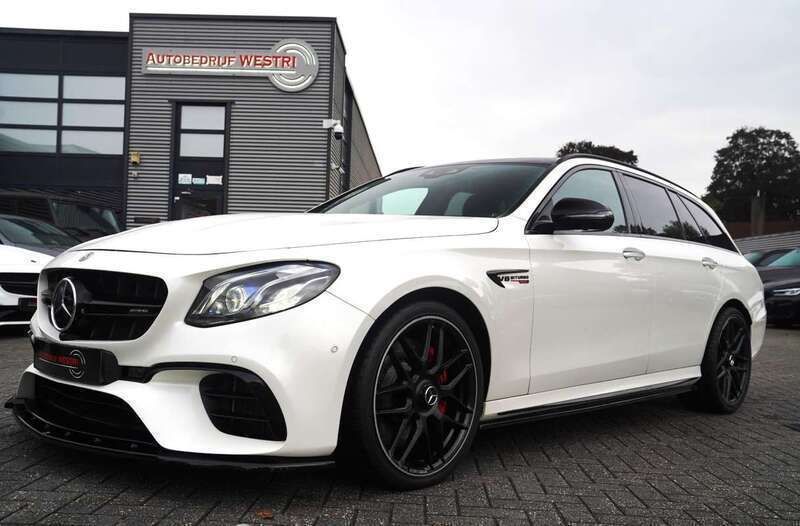 Wit, metallic lak Gebruikt 2018 Mercedes E63 AMG Premium Plus Stationwagen | € 62.995 (Super prijs) - Afbeelding 1/4