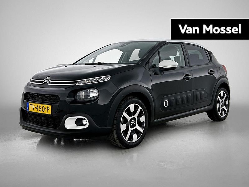 Zwart Gebruikt 2018 Citroën C3 PureTech Hatchback | € 14.995 (Eerlijke prijs) - Afbeelding 1/4