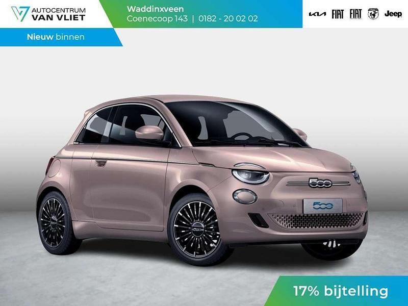 Oro rosa (237) Nieuw 2025 Fiat 500e La Prima Hatchback | € 32.990 (Duur) - Afbeelding 1/4