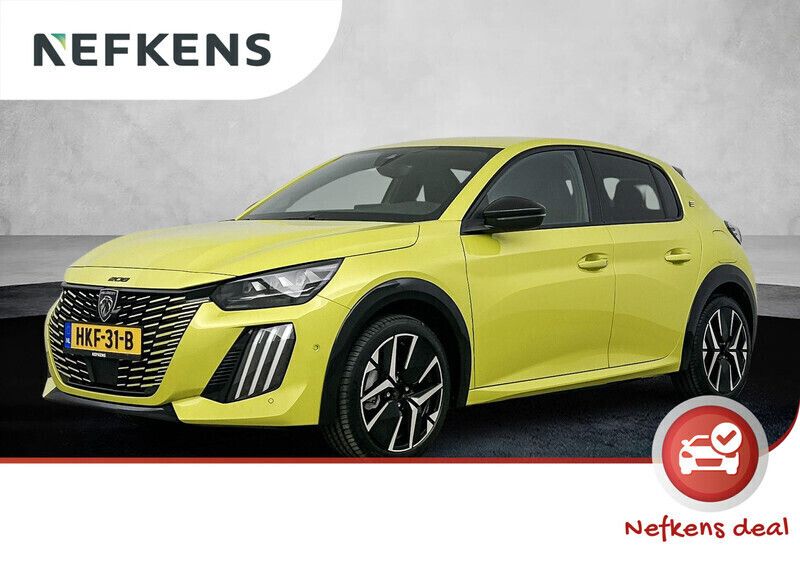 Geel Nieuw 2025 Peugeot e-208 GTi Hatchback | € 35.795 (Iets duurder) - Afbeelding 1/4