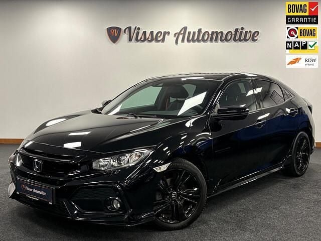 Zwart, metallic lak Gebruikt 2019 Honda Civic Dynamic Hatchback | € 15.950 (Super prijs) - Afbeelding 1/4