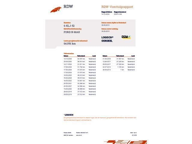 Grijs Gebruikt 2013 Ford B-MAX Titanium X MPV | € 10.495 (Eerlijke prijs) - Afbeelding 1/1