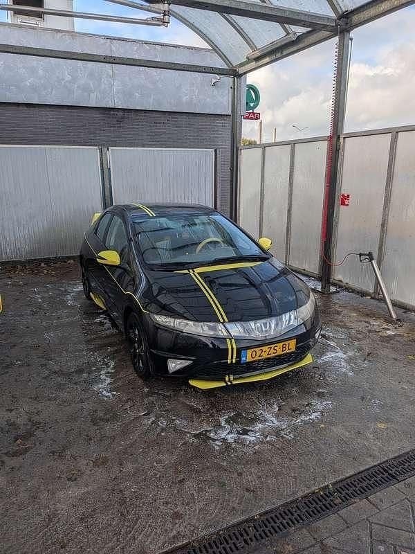 Zwart Gebruikt 2008 Honda Civic Sport Hatchback | € 4.400 (Eerlijke prijs) - Afbeelding 1/4