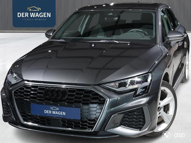 Grijs Gebruikt 2021 Audi A3 Sportback e-tron S-Line Hatchback | € 26.900 (Super prijs) - Afbeelding 1/4